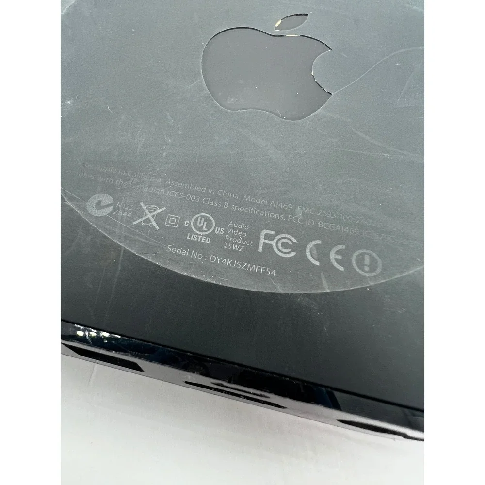 Apple TV 3rd Generation Black Media Streamer Model A1469 EMC 2633 untested
